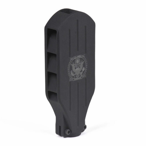 muzzle brake standing view with USAC logo